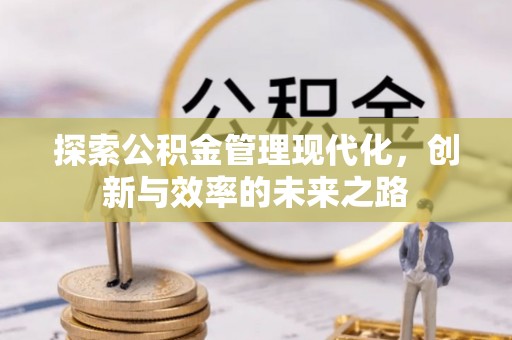 小榄探索公积金管理现代化，创新与效率的未来之路