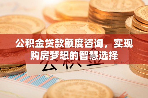 小榄公积金贷款额度咨询，实现购房梦想的智慧选择
