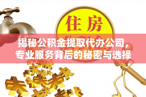 小榄揭秘公积金提取代办公司，专业服务背后的秘密与选择指南