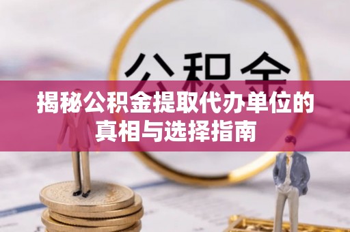 小榄揭秘公积金提取代办单位的真相与选择指南