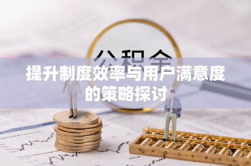 小榄提升制度效率与用户满意度的策略探讨